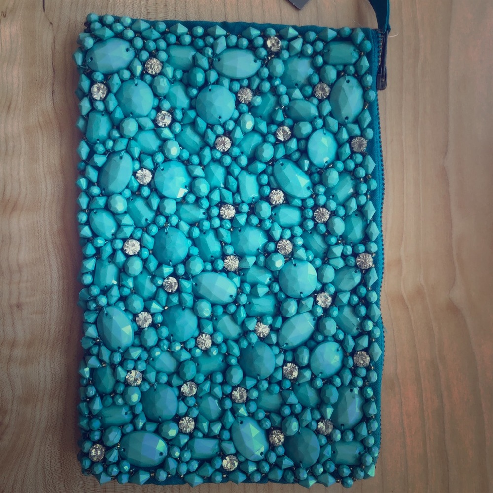 Anthropologie jeweled pouch